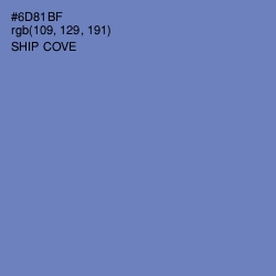 #6D81BF - Ship Cove Color Image