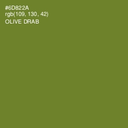 #6D822A - Olive Drab Color Image
