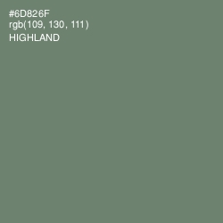 #6D826F - Highland Color Image