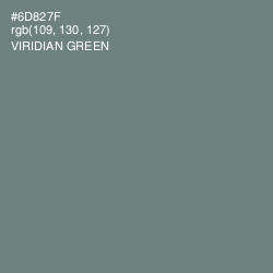 #6D827F - Viridian Green Color Image