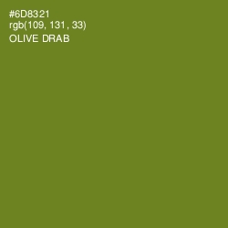 #6D8321 - Olive Drab Color Image