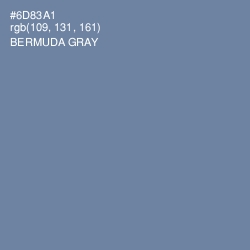 #6D83A1 - Bermuda Gray Color Image