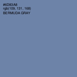 #6D83A8 - Bermuda Gray Color Image