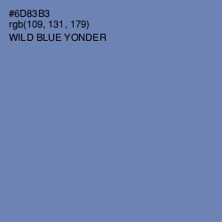 #6D83B3 - Wild Blue Yonder Color Image
