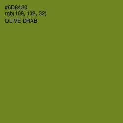 #6D8420 - Olive Drab Color Image