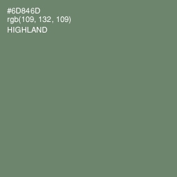 #6D846D - Highland Color Image