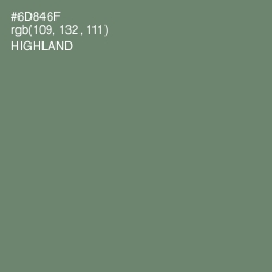 #6D846F - Highland Color Image