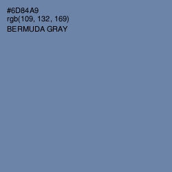 #6D84A9 - Bermuda Gray Color Image