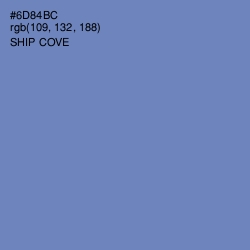 #6D84BC - Ship Cove Color Image