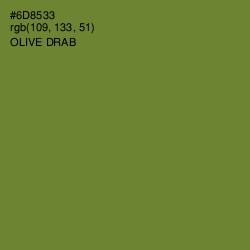 #6D8533 - Olive Drab Color Image
