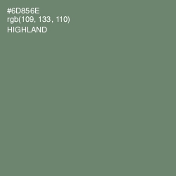 #6D856E - Highland Color Image