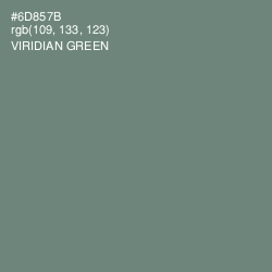 #6D857B - Viridian Green Color Image