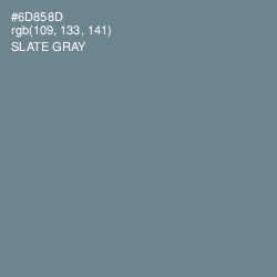 #6D858D - Slate Gray Color Image
