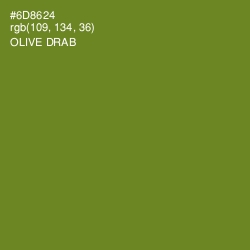 #6D8624 - Olive Drab Color Image