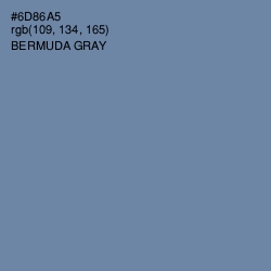 #6D86A5 - Bermuda Gray Color Image