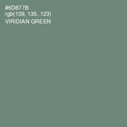 #6D877B - Viridian Green Color Image