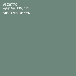 #6D877C - Viridian Green Color Image