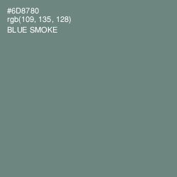 #6D8780 - Blue Smoke Color Image