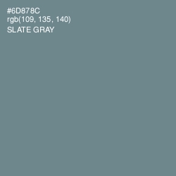 #6D878C - Slate Gray Color Image