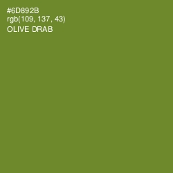 #6D892B - Olive Drab Color Image