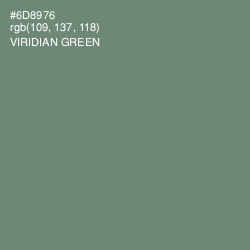 #6D8976 - Viridian Green Color Image