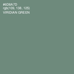 #6D8A7D - Viridian Green Color Image