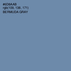 #6D8AAB - Bermuda Gray Color Image