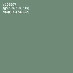 #6D8B77 - Viridian Green Color Image