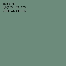 #6D8B7B - Viridian Green Color Image