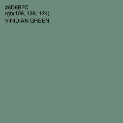 #6D8B7C - Viridian Green Color Image