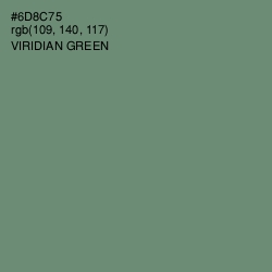 #6D8C75 - Viridian Green Color Image