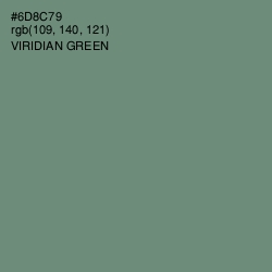 #6D8C79 - Viridian Green Color Image