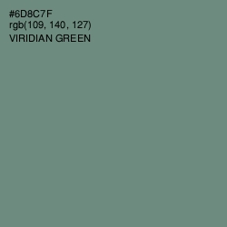 #6D8C7F - Viridian Green Color Image