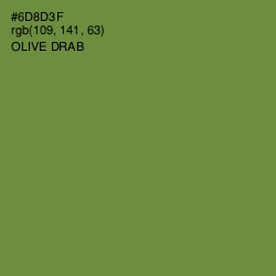 #6D8D3F - Olive Drab Color Image