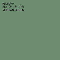 #6D8D70 - Viridian Green Color Image