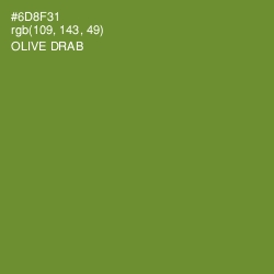 #6D8F31 - Olive Drab Color Image