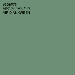 #6D8F75 - Viridian Green Color Image