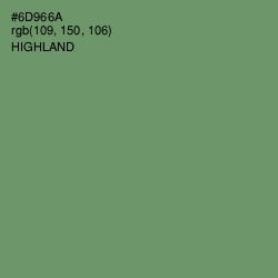 #6D966A - Highland Color Image
