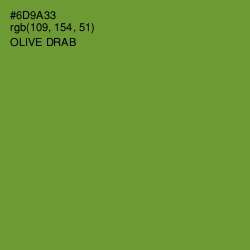 #6D9A33 - Olive Drab Color Image