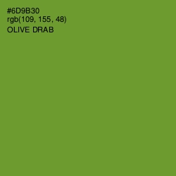 #6D9B30 - Olive Drab Color Image