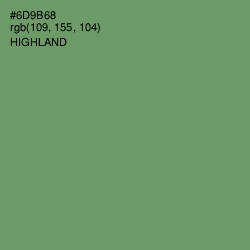 #6D9B68 - Highland Color Image
