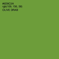 #6D9C3A - Olive Drab Color Image