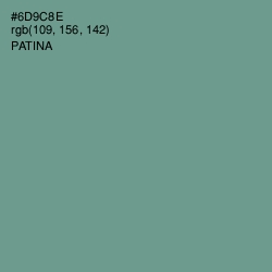 #6D9C8E - Patina Color Image