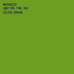 #6D9E22 - Olive Drab Color Image