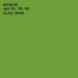 #6D9E38 - Olive Drab Color Image