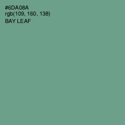 #6DA08A - Bay Leaf Color Image