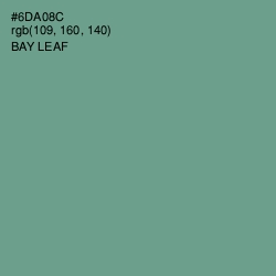 #6DA08C - Bay Leaf Color Image