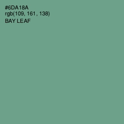 #6DA18A - Bay Leaf Color Image