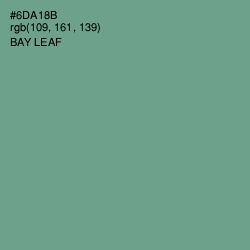 #6DA18B - Bay Leaf Color Image