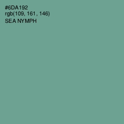 #6DA192 - Sea Nymph Color Image